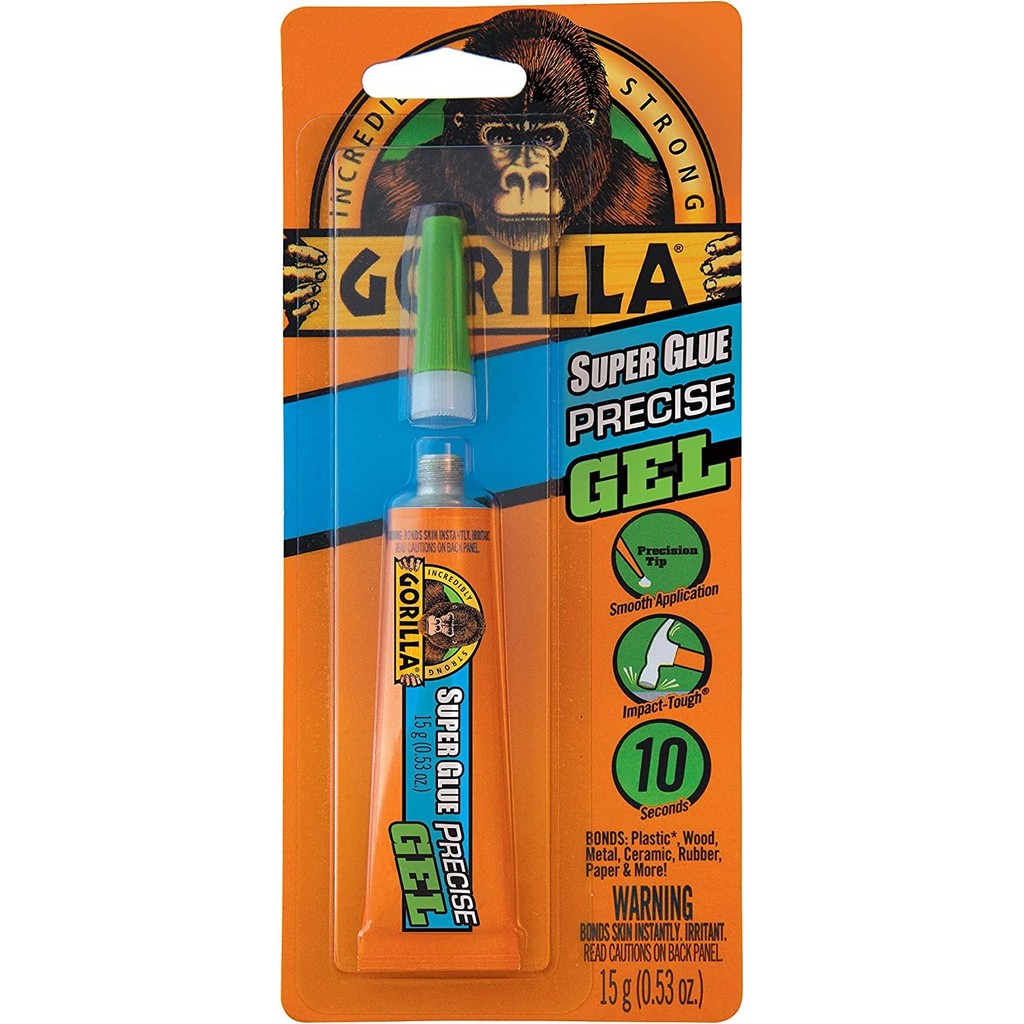 

Stok Baru Lem Karet Dan Kulit Gorilla Super Glue Impact Tough Precise Gel 15gr