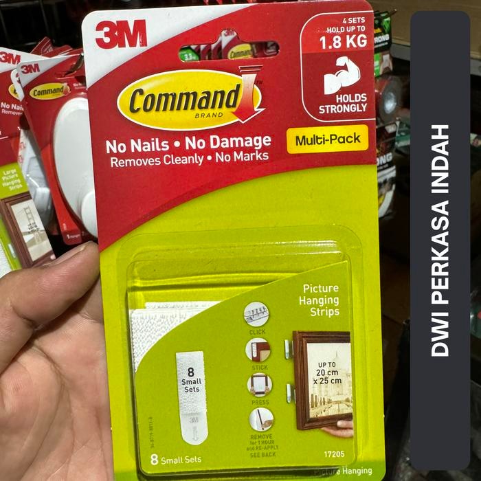 

Stok Baru 3M Command 17205 8 Set Perekat Foto Pengganti Paku 1.8kg