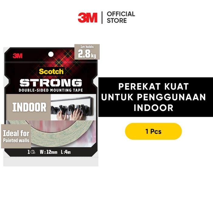

Stok Baru Scotch 3M Perekat Isolasi Indoor Mounting Tape 110-M12 12 MM X 4 M