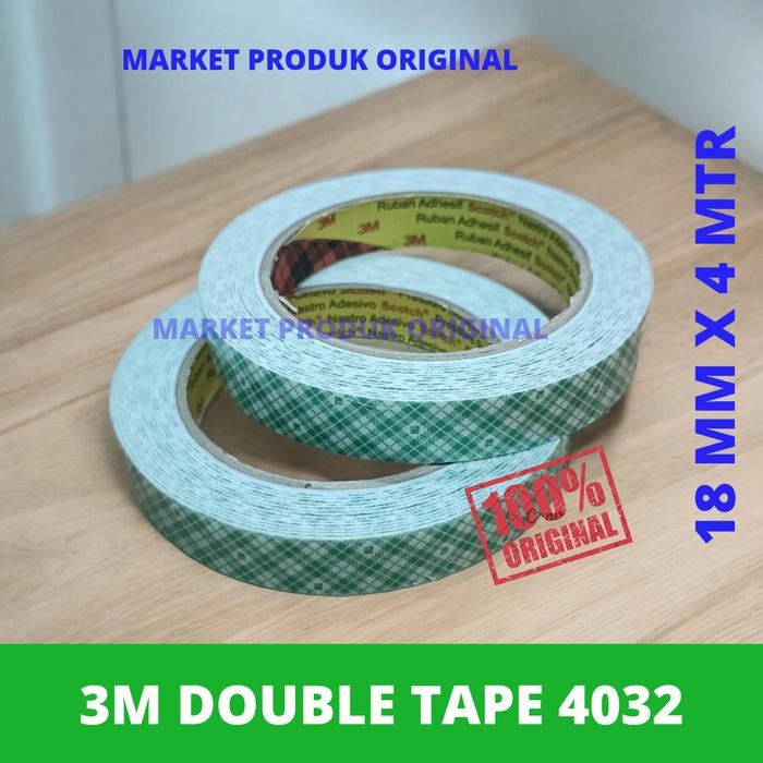

Stok Baru 3m double tape 4032 mounting tape - 18mm x 4.5 mtr / Double tape ori