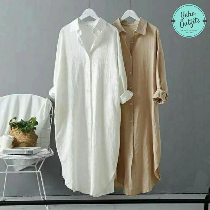 Azkia Rayon Tunik Wanita Muslim Baju Atasan Dress Gamis Jumbo Terbaru