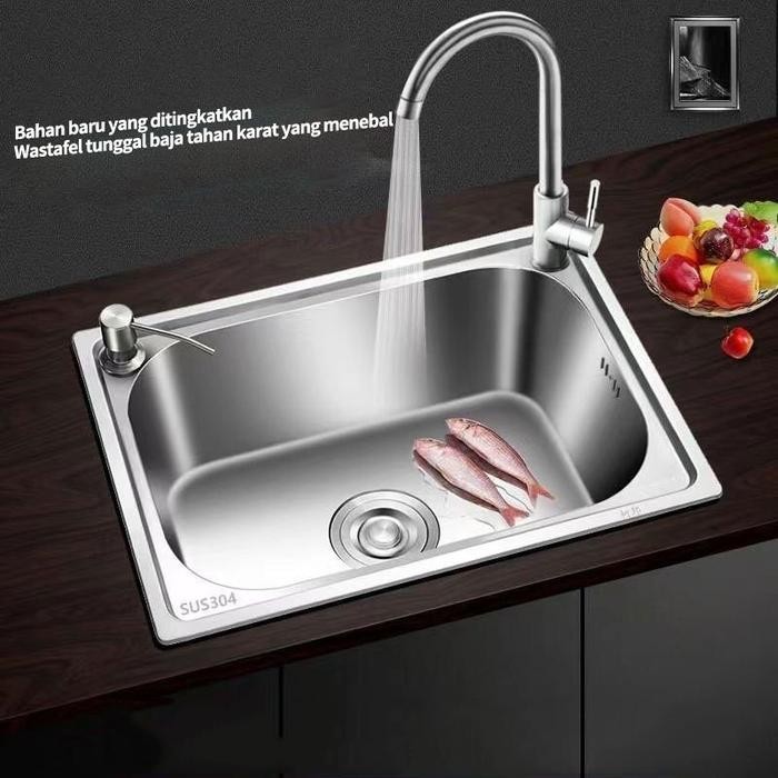 Yasa.store1 Bak Cuci Piring Stainless Peark 50*45 Cuci Piring Stainless/ Sink/ Kitchen Set/ Cuci
