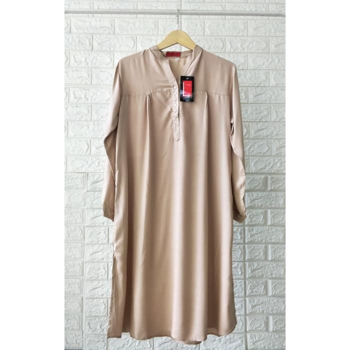 Tunik Polos Rayon Jumbo Cream