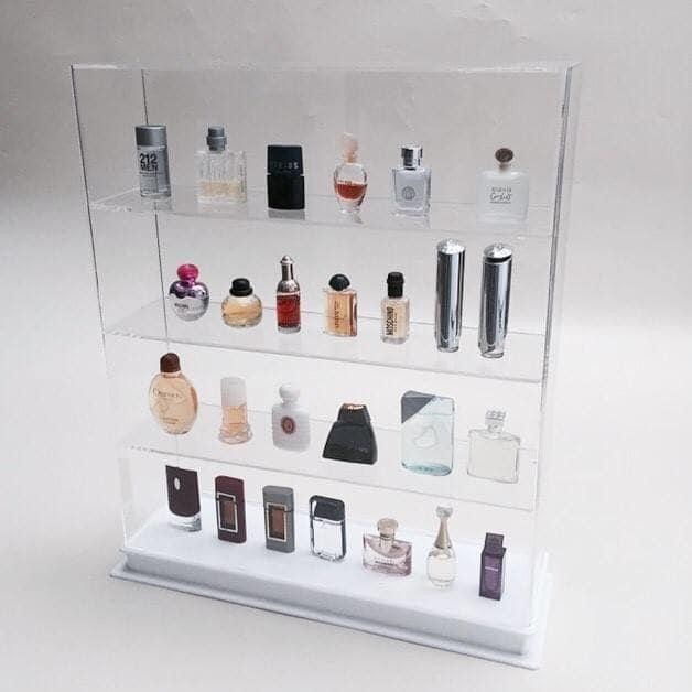 Rak Acrylic Tempat Parfum 4Susun /Ok Parfum Organiser/Display Parfum