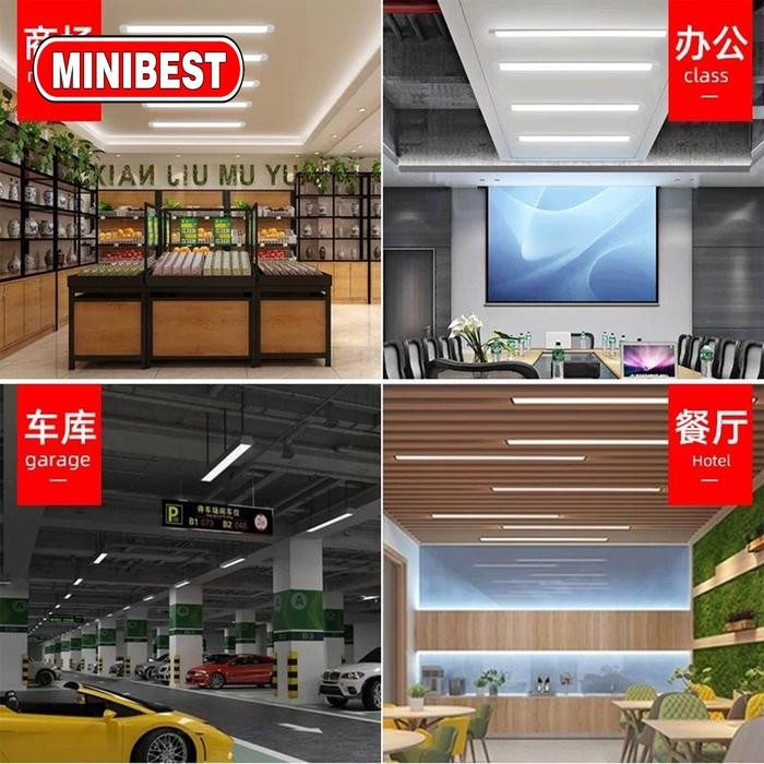 KAP LAMPU RM 2X18 OUTBOW TEMPEL KOMPLIT LAMPU TL T8 LED