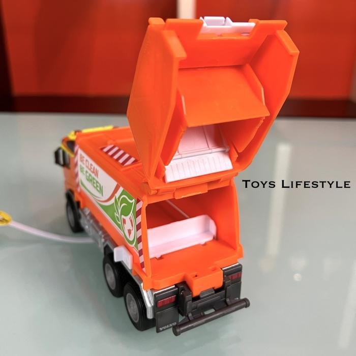 Mobil Truck Majorette Diecast Volvvo Truck Garbage (Bunyi Nyala)