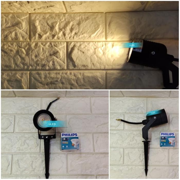 GL28A LAMPU TAMAN SOROT MR 16 OUTDOOR LED PHILIPS 4,5 WATT WARM 220V