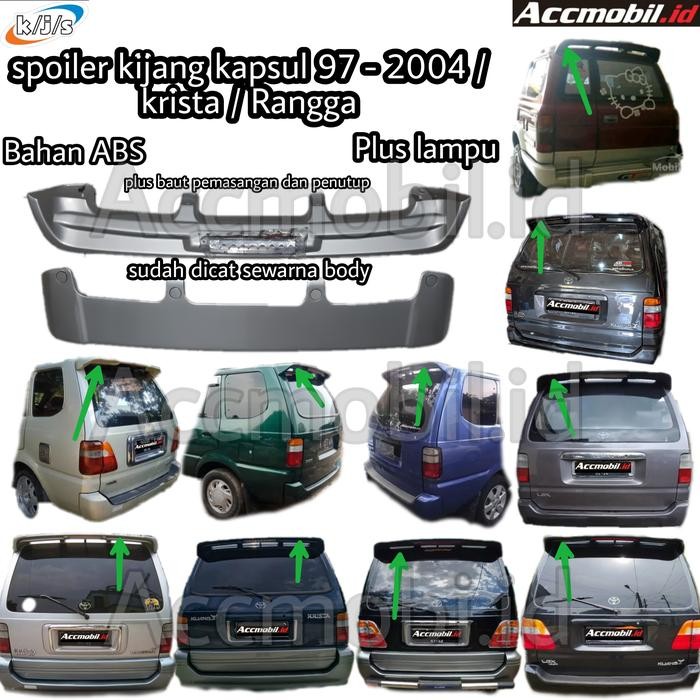 spoiler kijang lgx efi 97 krista kapsul plastic dengan lampu