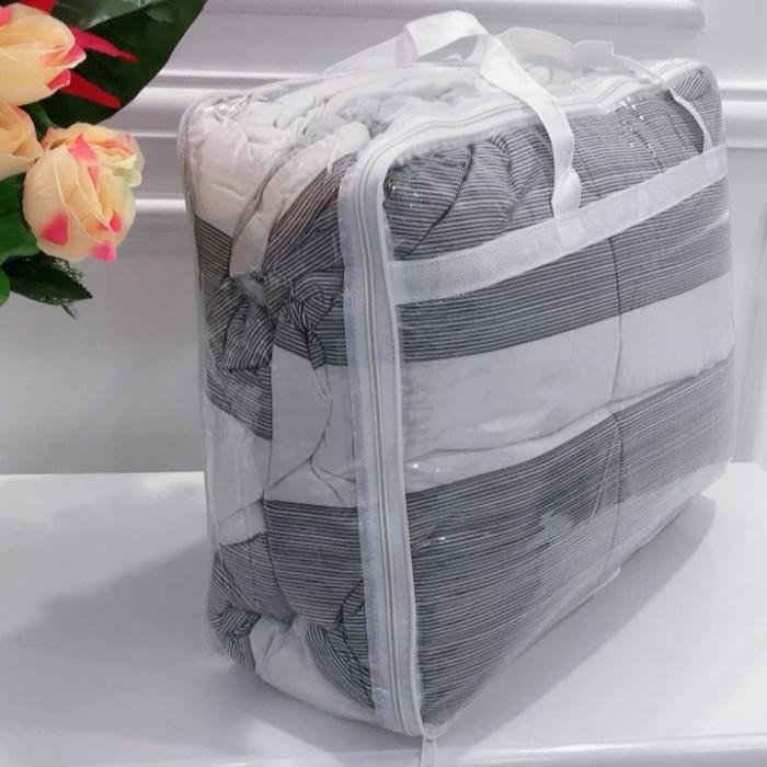 (Expert) Tas Kantong Bedcover Plastik Mika Bening