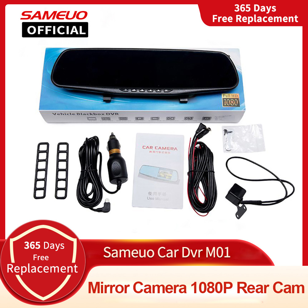 Car Dvr Mirror Camera Dash Cam Front and Rear Video Recorder 4.3inch