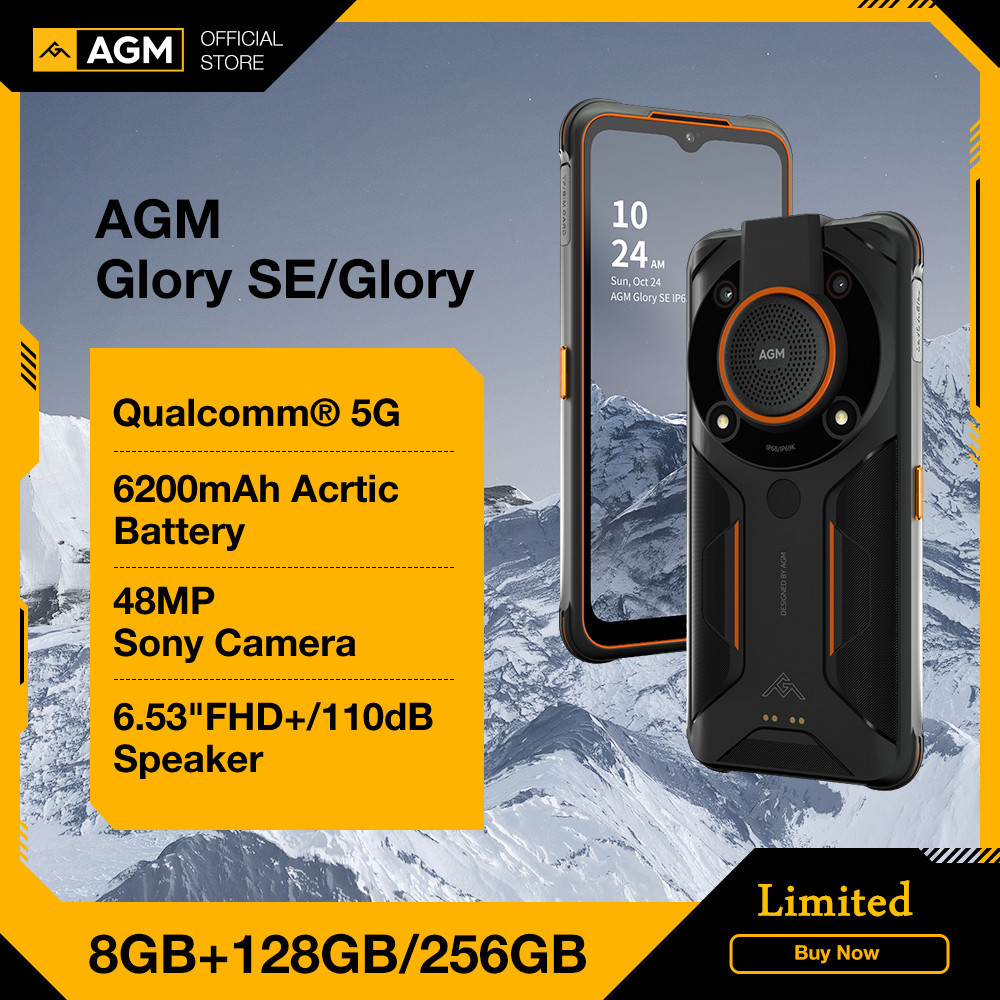 AGM Glory Qualcomm 5G Rugged Phone Global Version Android 11 NFC