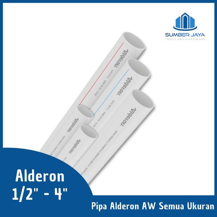Pipa PVC Alderon Aw Ukuran 1/2" Inch - 2" Inch
