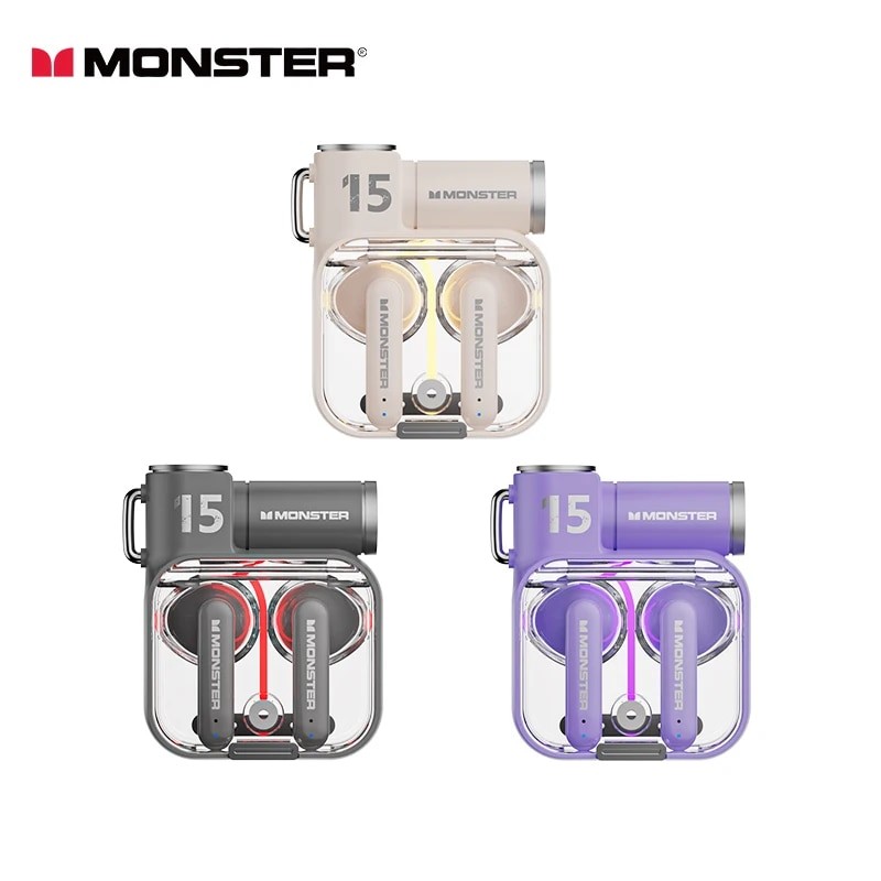 Original Monster XKT15 TWS Wireless Bluetooth Earphones Gaming Sport