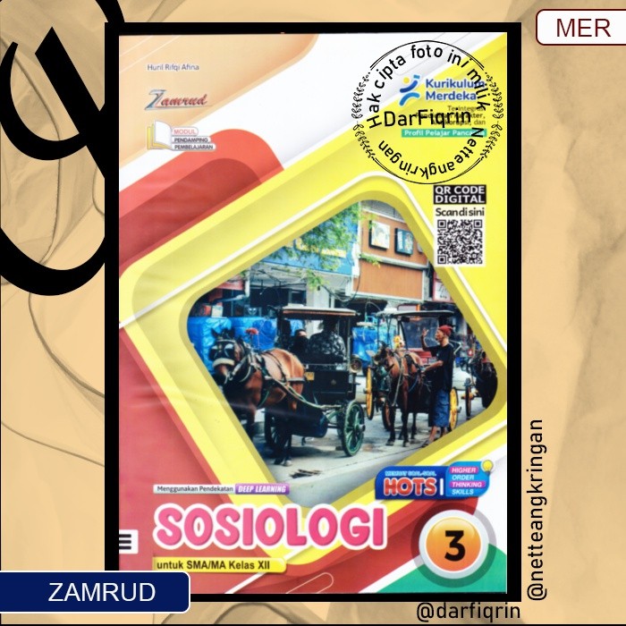 LKS Sosiologi Kelas 12 Semester 1 dan 2 SMA/MA KURMER Kurikulum Merdeka-Zamrud-HOTS-Huril