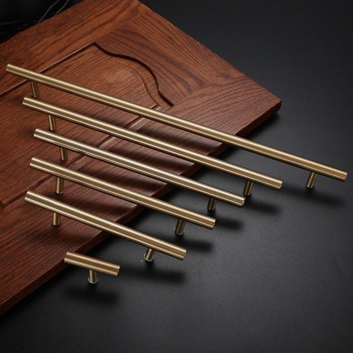 Tarikan Tabung Panjang Emas Gold Tube Handle T-Bar Lurus Panjang
