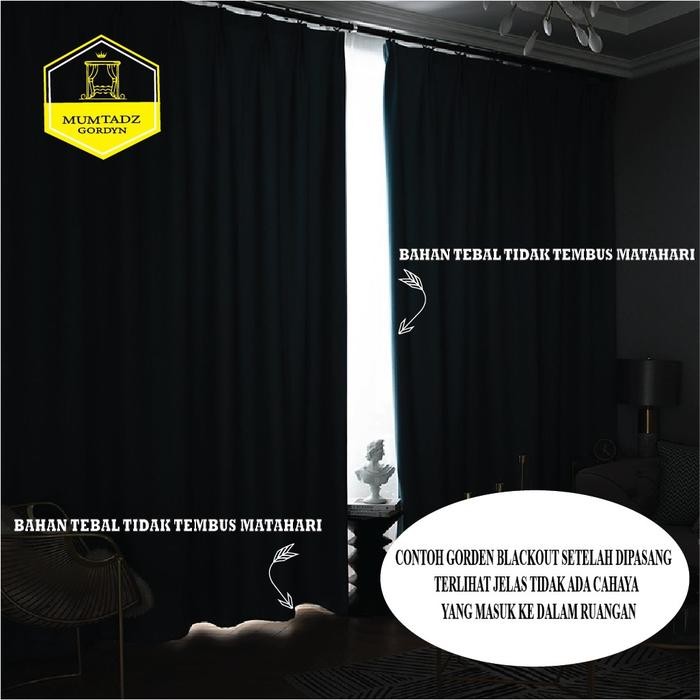 Gorden blackout ukuran jumbo/Tirai pintu jendela besar L.310 T.270 cm
