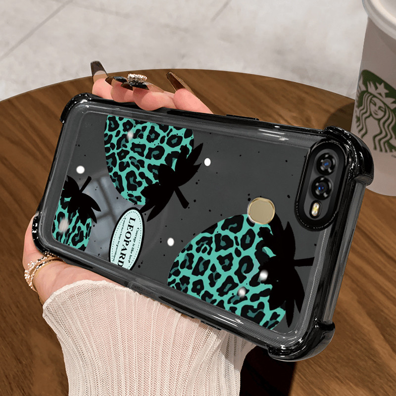 Casing Hp untuk OPPO A7 A5s A12 A12s A11K Case Casing Kesing macan tutul cinta Softcase HP pelindung