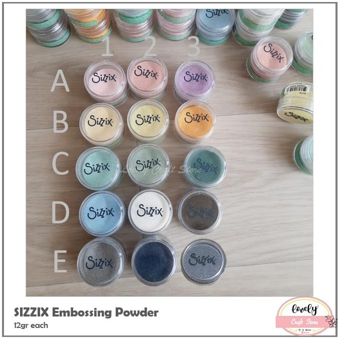 

Lovelycraftstore Sizzix Heat Embossing Powder 12Gr Bubuk Embos Untuk Journal, Bujo, Scrapbook, Etc