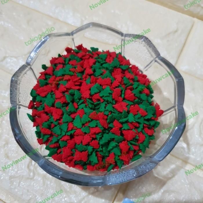 

sprinkle sugar pohon natal /sprinkle christmas tree hiasan kue