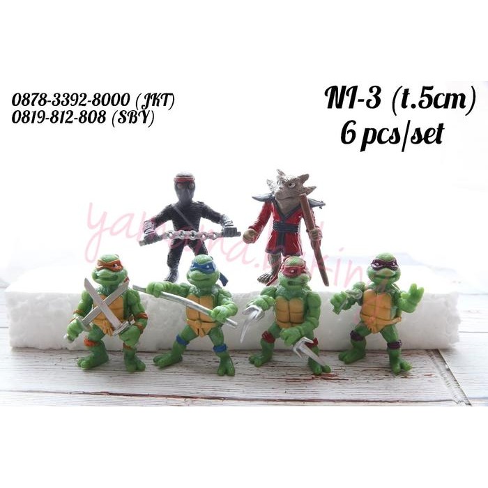 NI-0003 Topper hiasan kue cake mainan ninja turtles kura kura