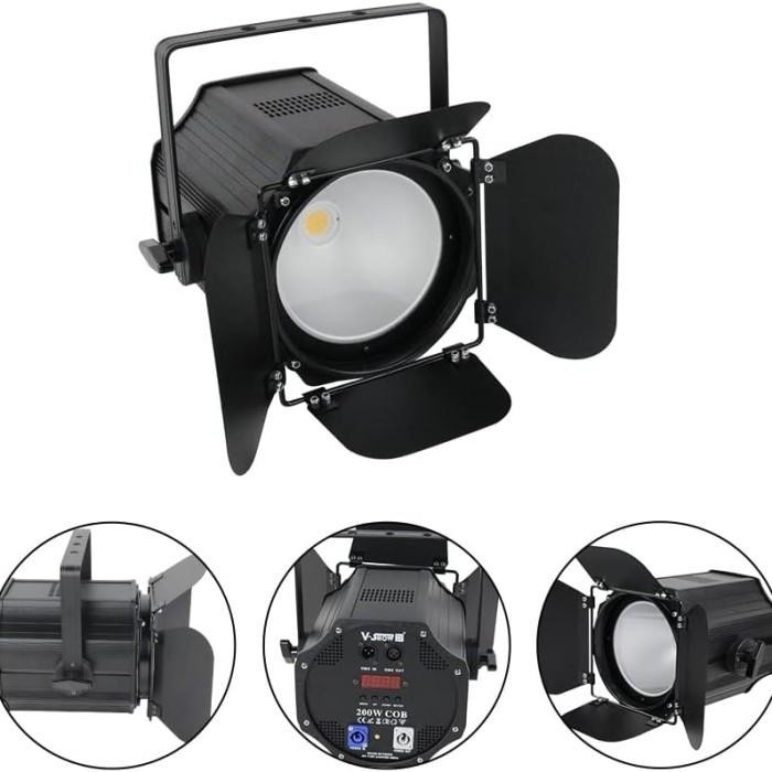 Lampu Sorot Led Fresnel Cob 200Watt 2 Warna Warm White Dan White