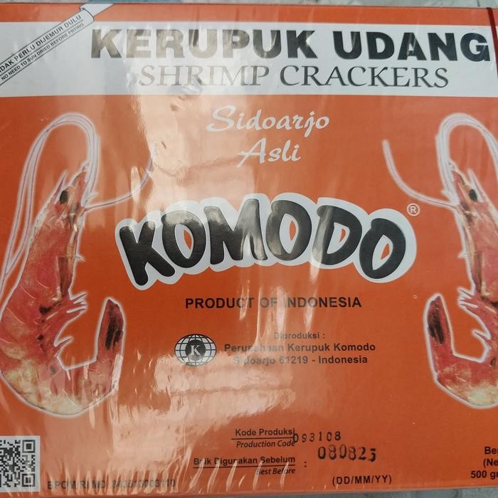 

Komodo Kerupuk Udang Sidoarjo 500 Gram Pedas & Bawang Goreng Food Snack Cemilan Asli Dari Pabrik B