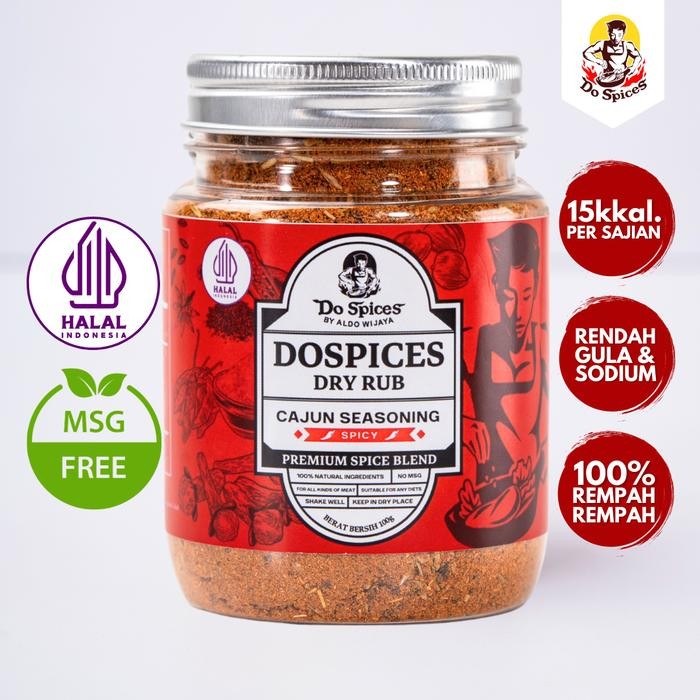 

Dospices Healthy Dry Rub [Cajun Seasoning] Bumbu Marinasi Rendah Kalori [100 Gr] (ADS) Bubuk Rempah