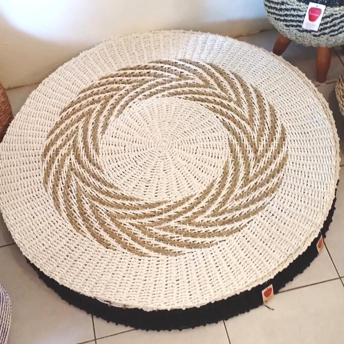 Karpet anyaman bulat/karpet seagrass/tikar anyam/karpet diameter 120