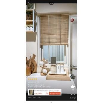READY Tirai bambu gulung ukuran 70 x 200 tirai bambu jendela bisa custom