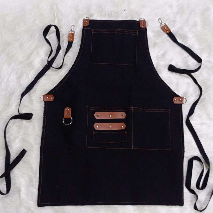 Apron bahan jean premium/Apron Barista keren/Apron great A
