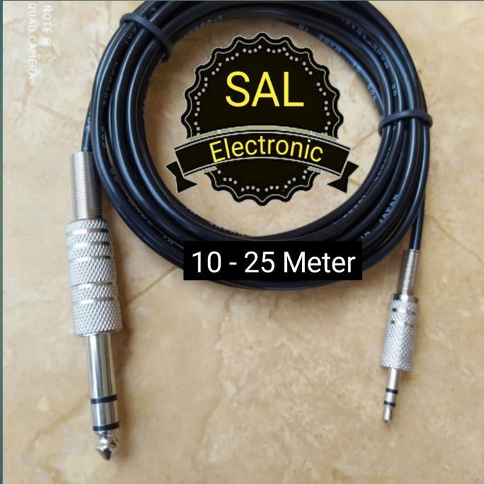 Kabel Jack Mini Stereo 3,5 To 6,5 Panjang 10 Sampai 25 Meter