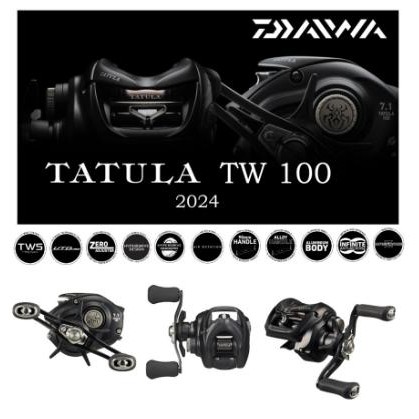 Berkualitas Gulungan Pancing Rel Rell Daiwa 2024 Tatula Tw 100 Baitcasting Bc