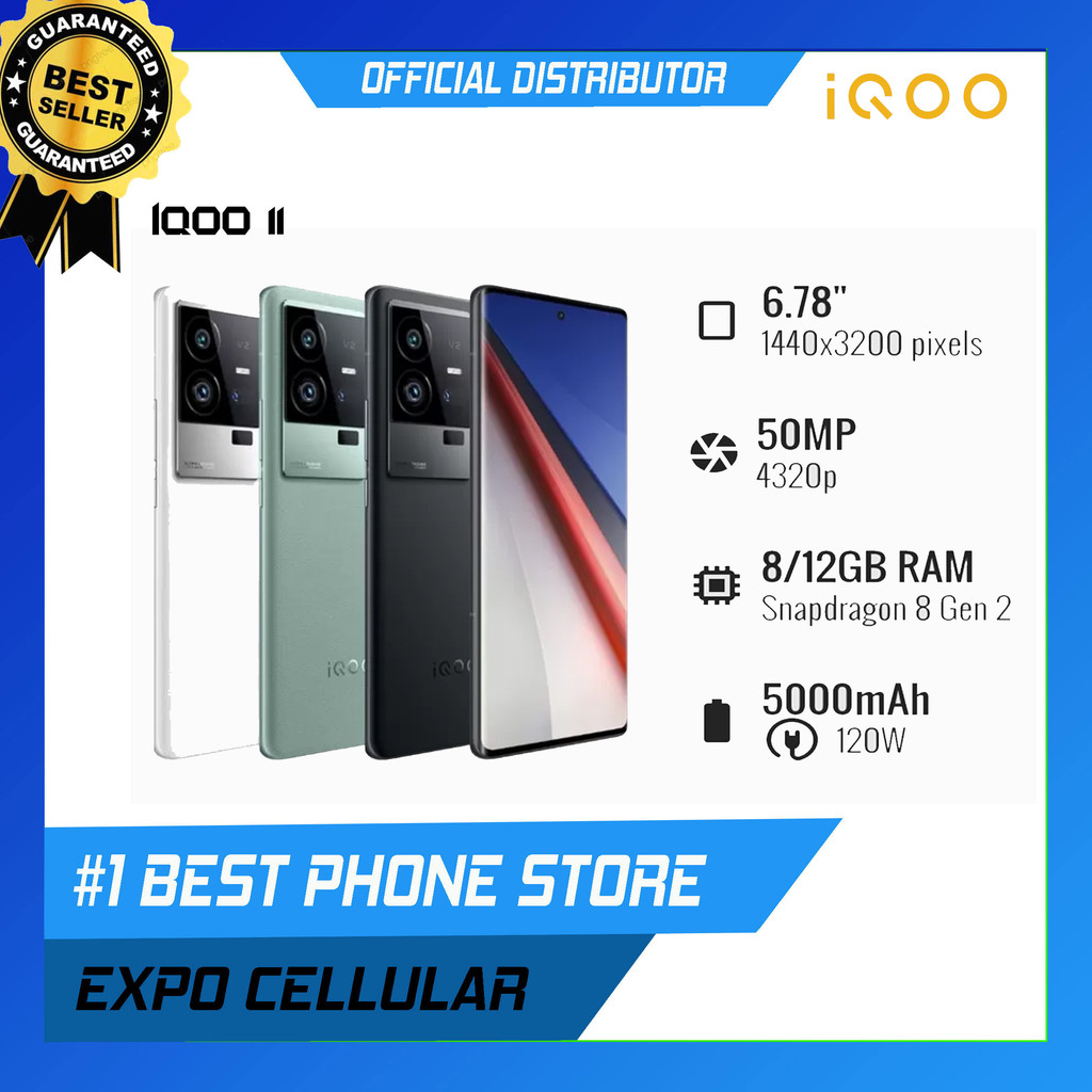 IQOO 11 5G - 16/256GB RAM - SNAPDRAGON 8 GEN 2 - REPACK