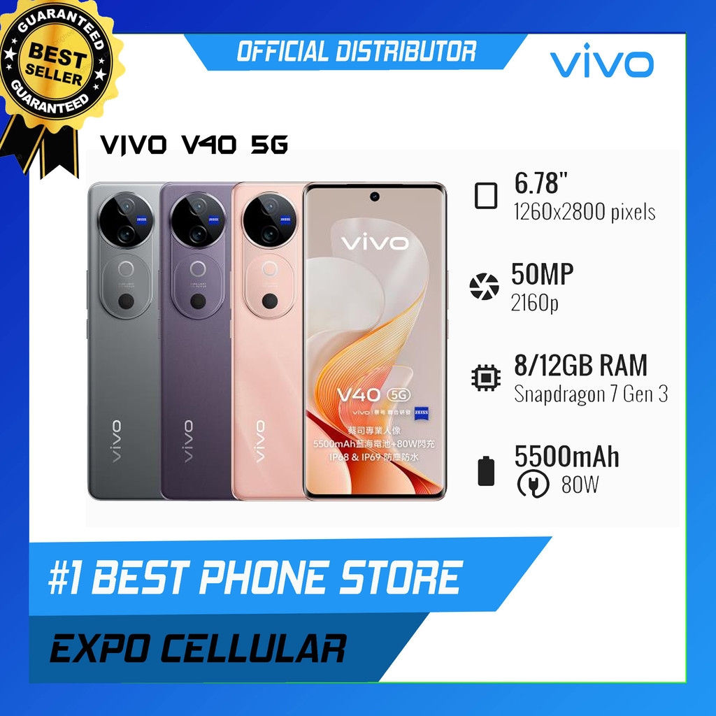 VIVO V40 5G - 12/256GB RAM - SNAPDRAGON 7 GEN 3 - REPACK