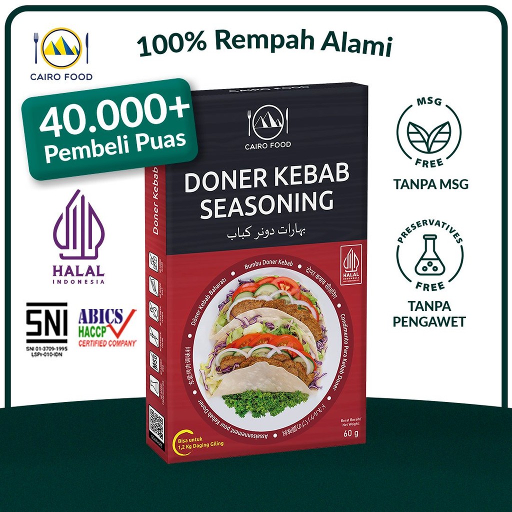 

Bumbu Doner Kebab Spice Mix Sehat - Cairo Food