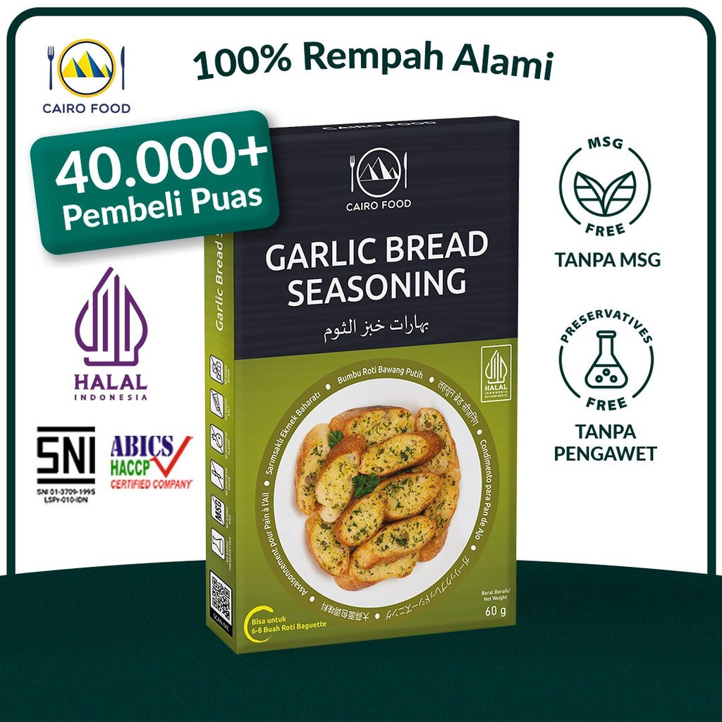 

Bumbu Garlic Bread Spice Mix Sehat - Cairo Food