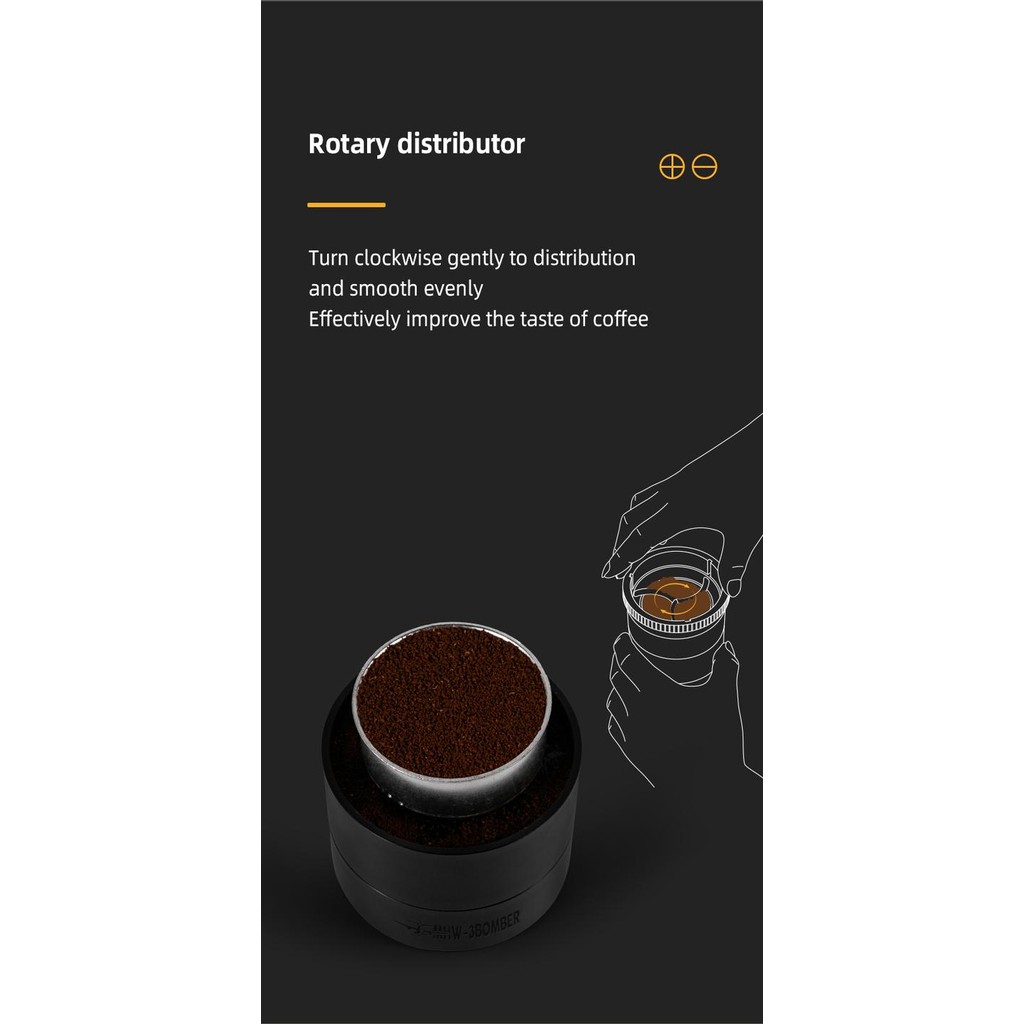 MHW-3BOMBER MOKA POT CYCLONE COFFEE DISTRIBUTOR - DOSING RING MOKA POT DOSING DISTRIBUTOR MOKA POT