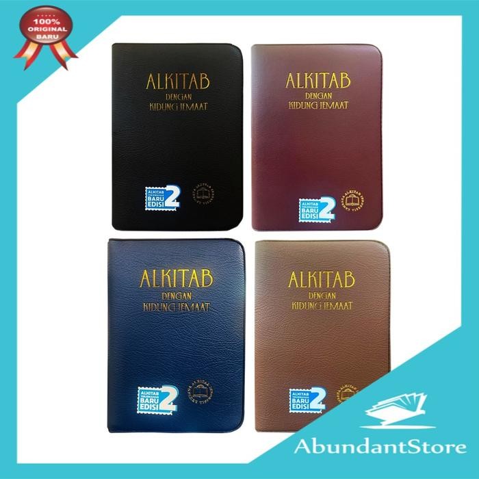 Alkitab Dan Kidung Jemaat Besar Lansia Manula Sampul Kulit Imitasi Resleting - Tb2 064 Sl Kj