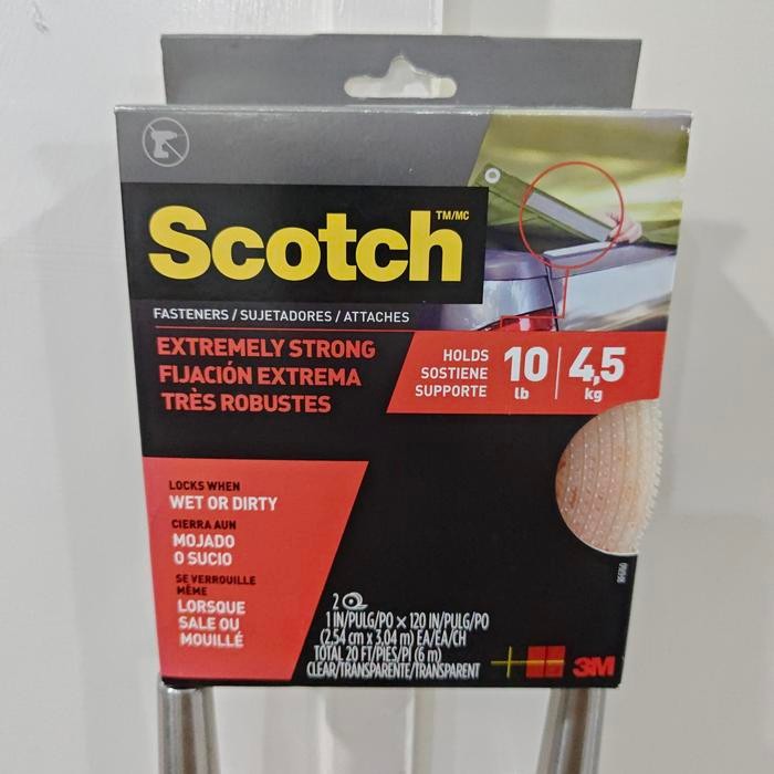 

TERLARIS! 3M SCOTCH Set Xtreme Fastener Pengikat VELCRO 2.5X300 CM 2 PCS TRANSPARAN