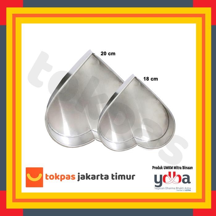 Loyang Hati PREMIUM TEBAL Bentuk Love Cetakan Kue Bolu Cake Terbaik Kekinian Cantik Bagus Anti Lengk