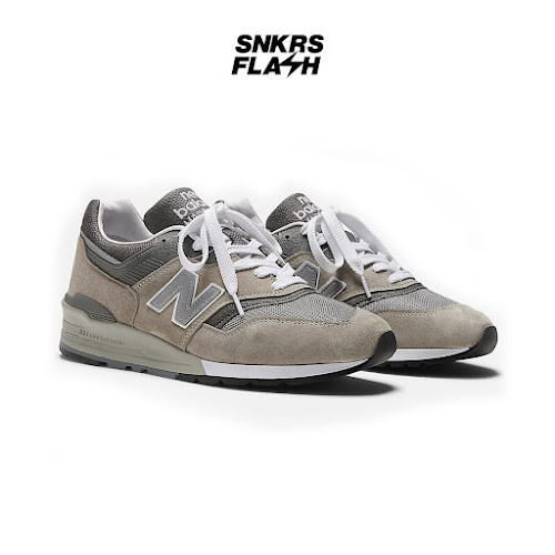 NEW BALANCE 997 Made In Usa Grey Sepatu Sneakers Pria - U997GY - Size 47.5