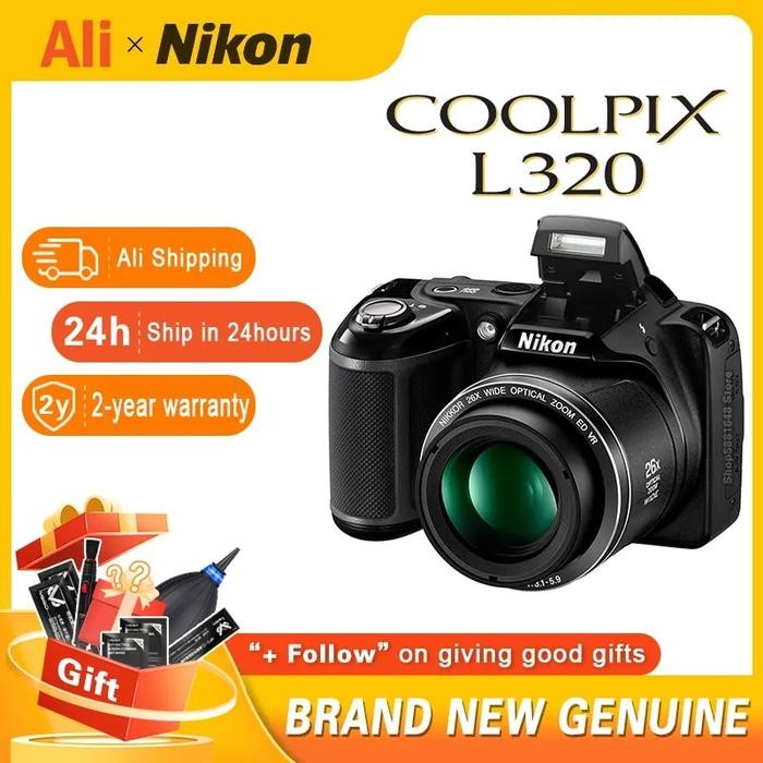 Nikon COOLPIX L320 Digital Camera 26x optical zoom 16.14MP portable