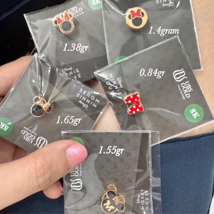Gelang Charm MICKEY MINNIE Pandoro UBS 8k Emas Rosegold