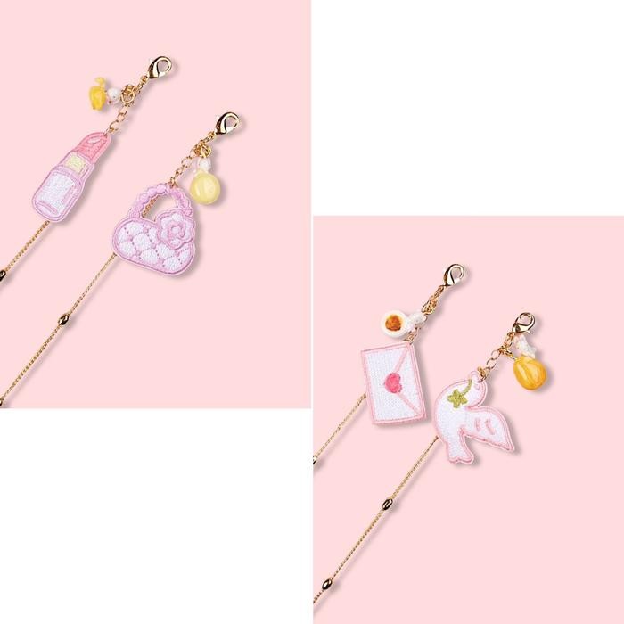 Bon Voyage Europe Embroidery Mask Chain - Jasmine Tease kalung masker