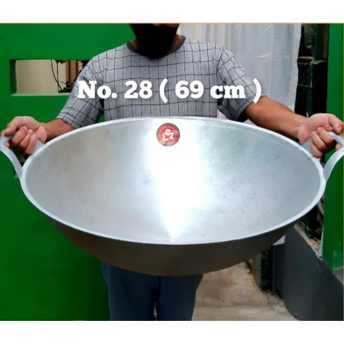 PREMIUM Wajan Kuali Jumbo Besar Termurah Alumunium Tebal No28 (69cm)