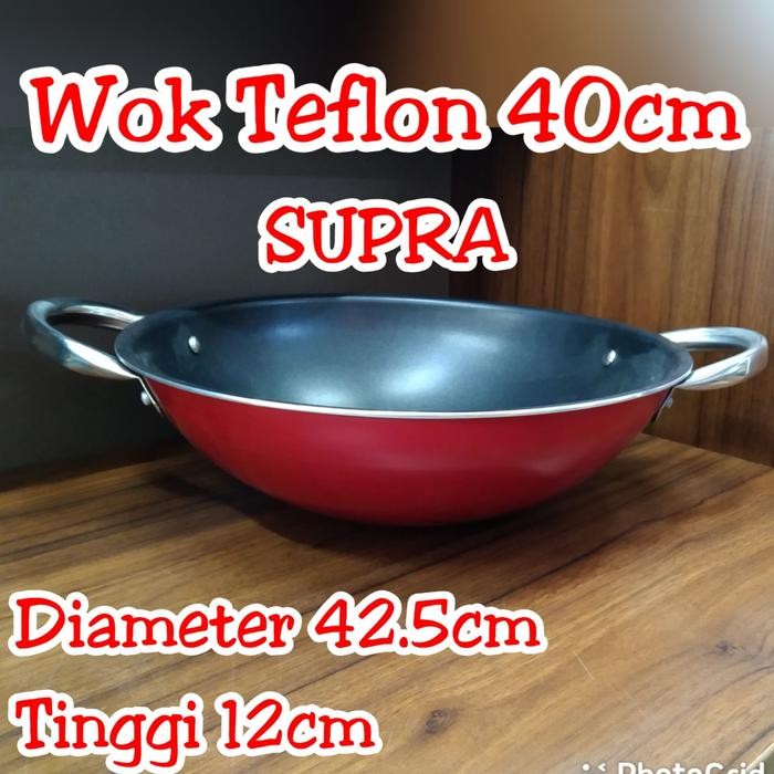 PREMIUM Wajan / Kuali Wok Teflon SUPRA 40CM