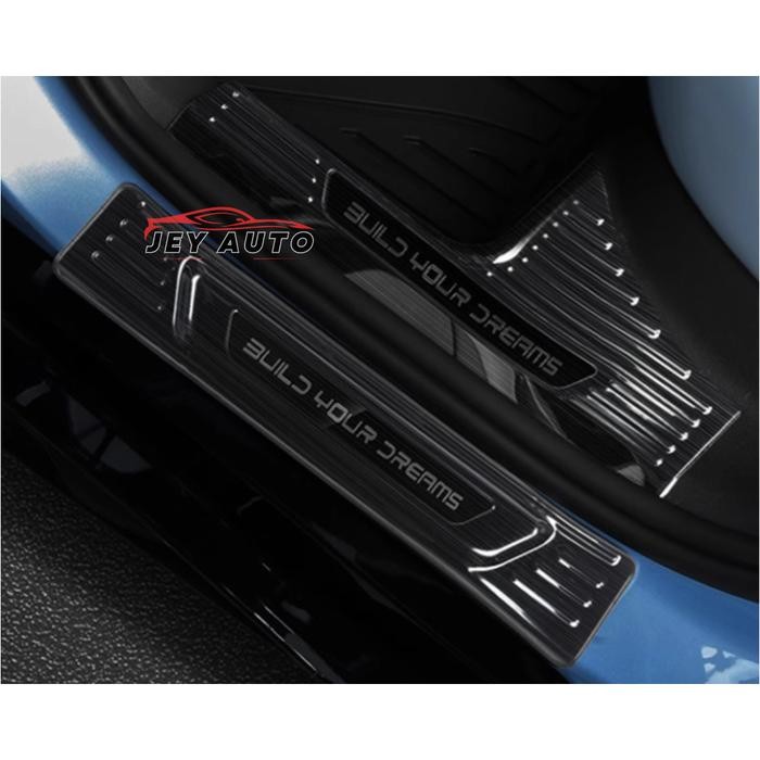 sill plate pintu byd seal alloy glossy & carbon