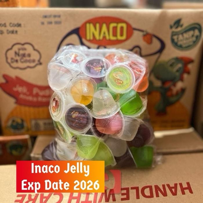 

New Exp 2026 1 Kg Jelly Inaco 1 kilo isi 66 Mix Rasa Buah Camilan Anak Jajan Lebaran Nata De coco