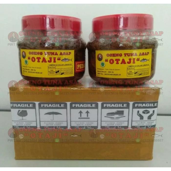 

New Otaji oseng tuna asap berat 500 gram rasa tidak pedas dan pedas