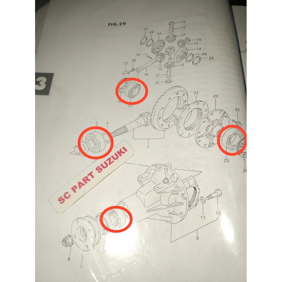 Bearing Laher Differential Gardan Suzuki Vitara Escudo Sidekick.